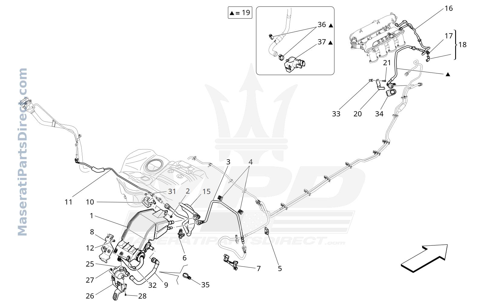 01.44 - 8 - FUEL VAPOUR RECIRCULATION SYSTEM Diagram