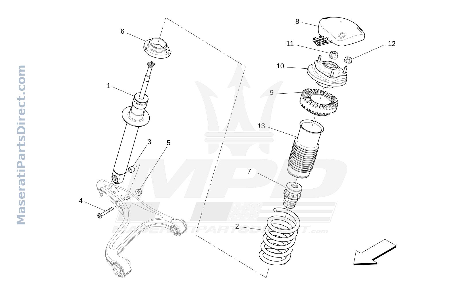 06.11 - 1 - FRONT SHOCK ABSORBER DEVICES Diagram