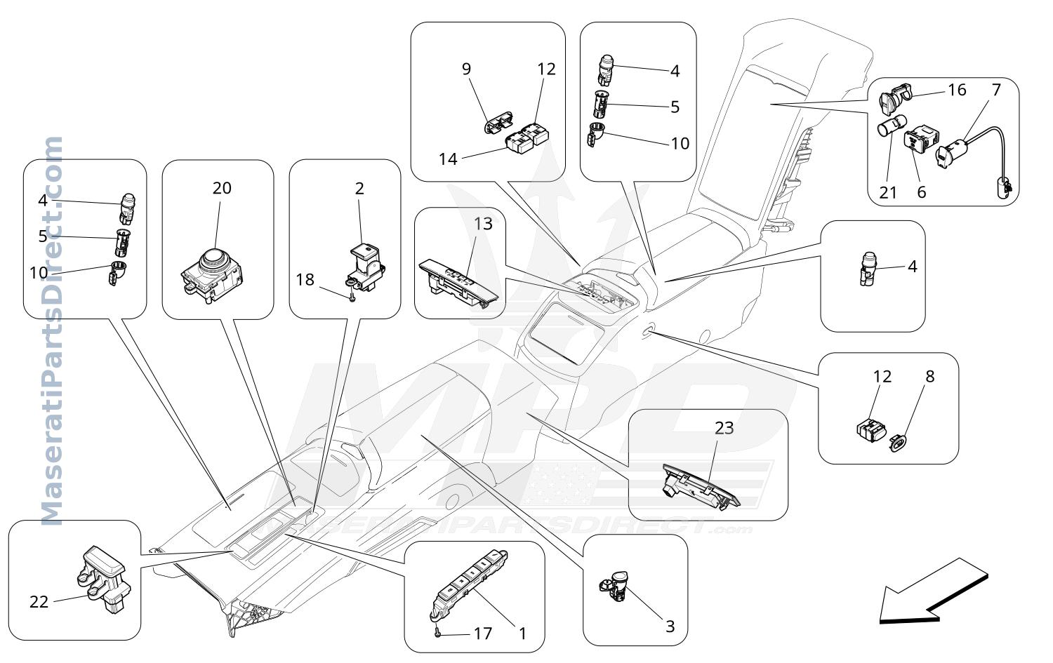 08.51 - 2 - CENTRE CONSOLE DEVICES Diagram