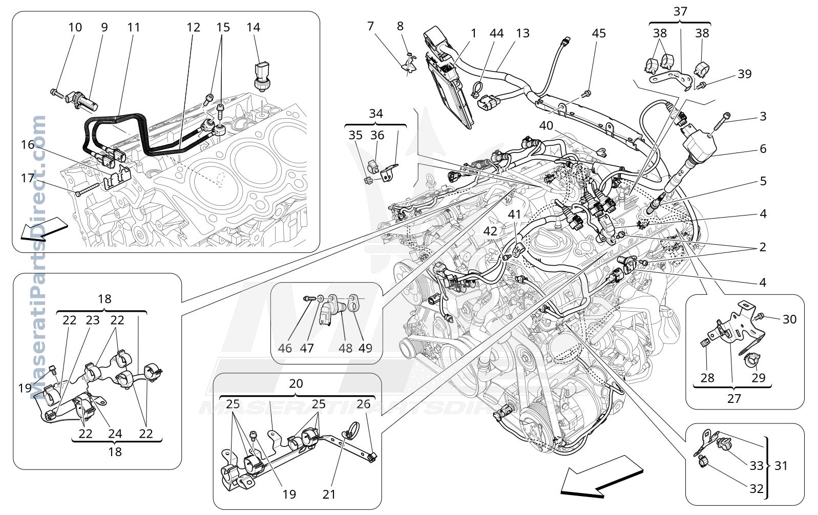 01.90 - 2 - ELECTRONIC CONTROL: INJECTION AND ENGINE TIMING CONTROL Diagram