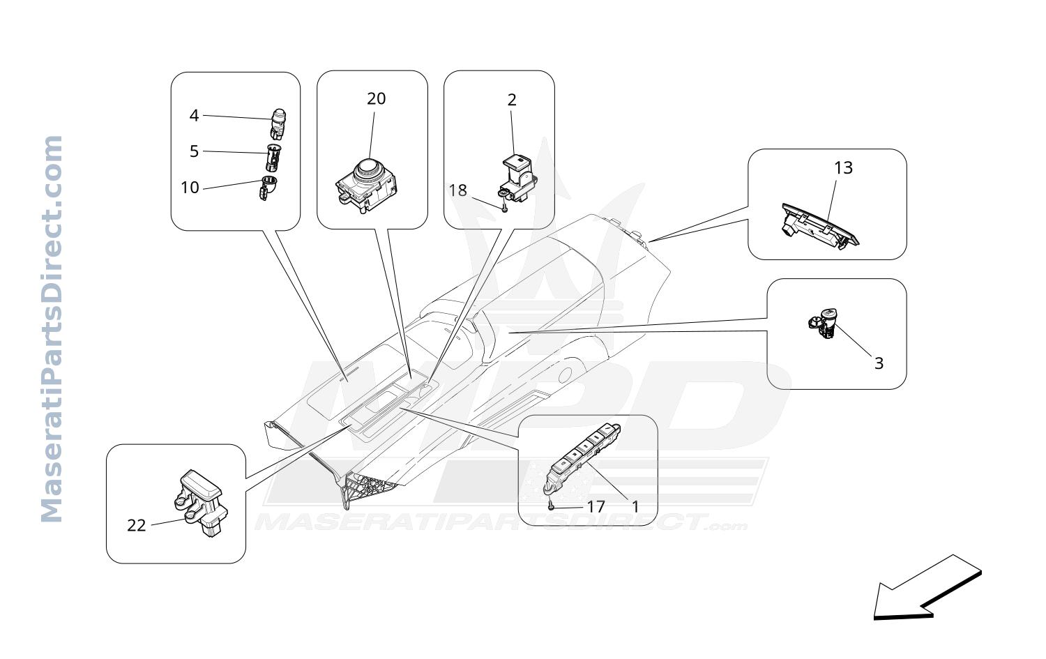 08.51 - 4 - CENTRE CONSOLE DEVICES Diagram