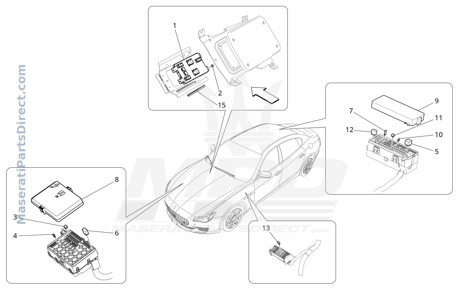 08.61 - 2 - RELAYS, FUSES AND BOXES Diagram