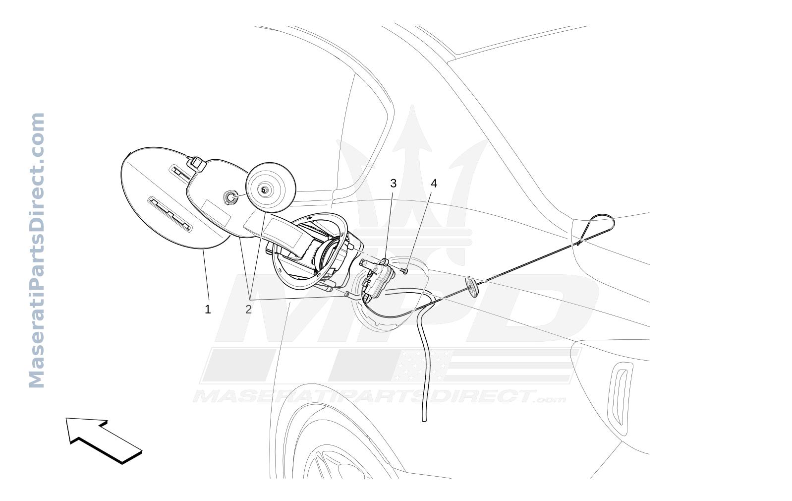 09.22 - 1 - FUEL TANK DOOR AND CONTROLS Diagram