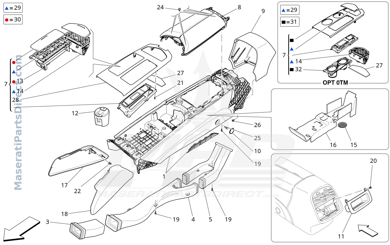 09.51 - 5 - ACCESSORY CONSOLE AND CENTRE CONSOLE Diagram