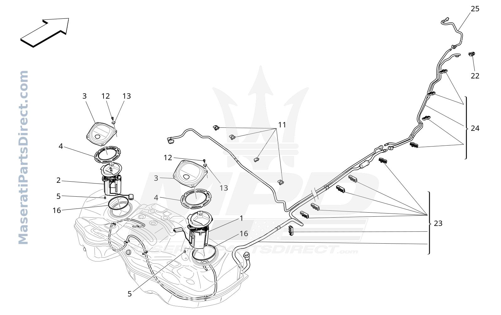 01.43 - 9 - FUEL PUMPS AND CONNECTION LINES Diagram