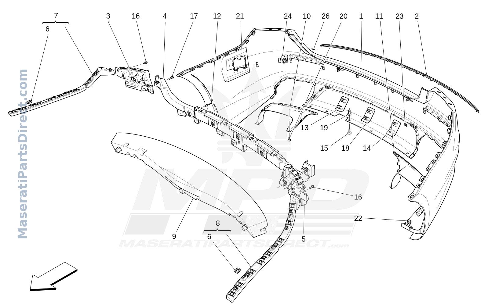 09.11 - 2 - REAR BUMPER Diagram