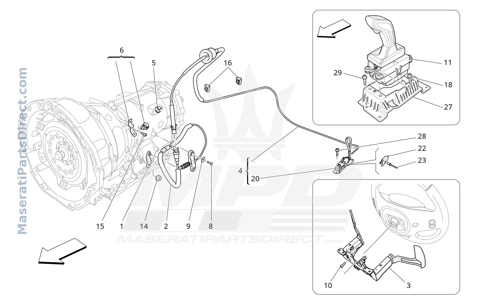 03.02 - 2 - DRIVER CONTROLS FOR AUTOMATIC GEARBOX Diagram