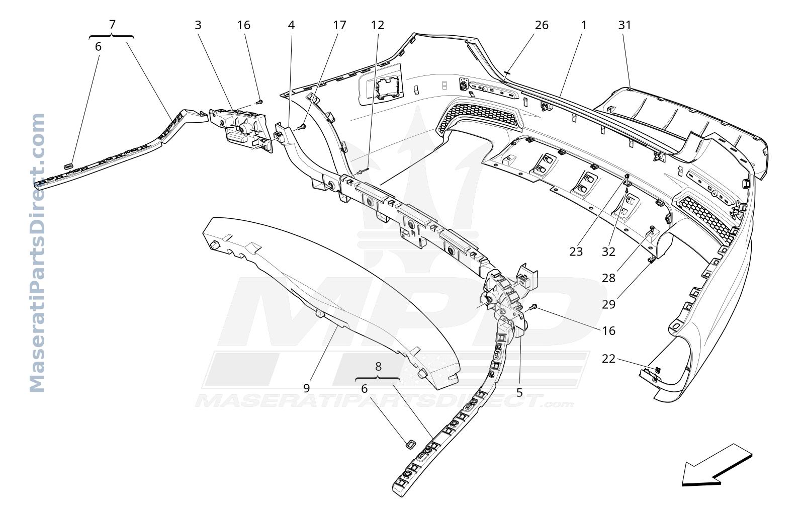 09.11 - 4 - REAR BUMPER Diagram