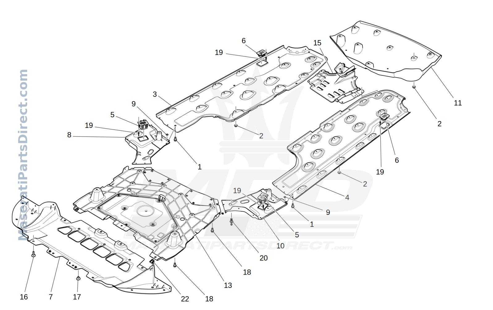 09.14 - 3 - UNDERBODY AND UNDERFLOOR GUARDS Diagram