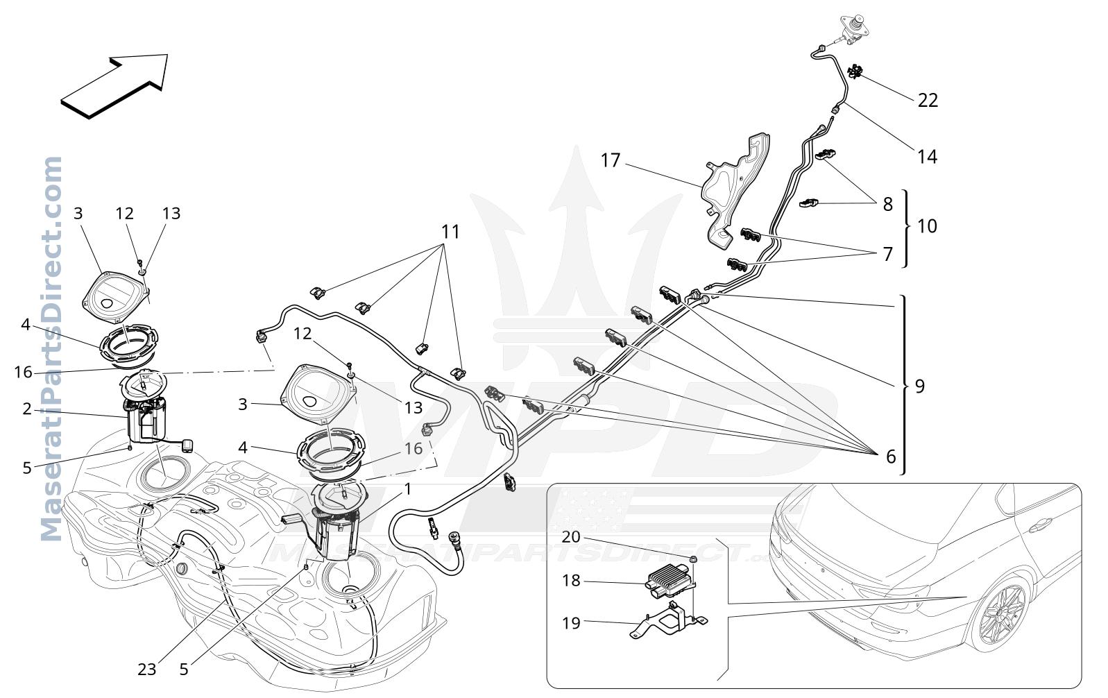 01.43 - 11 - FUEL PUMPS AND CONNECTION LINES Diagram