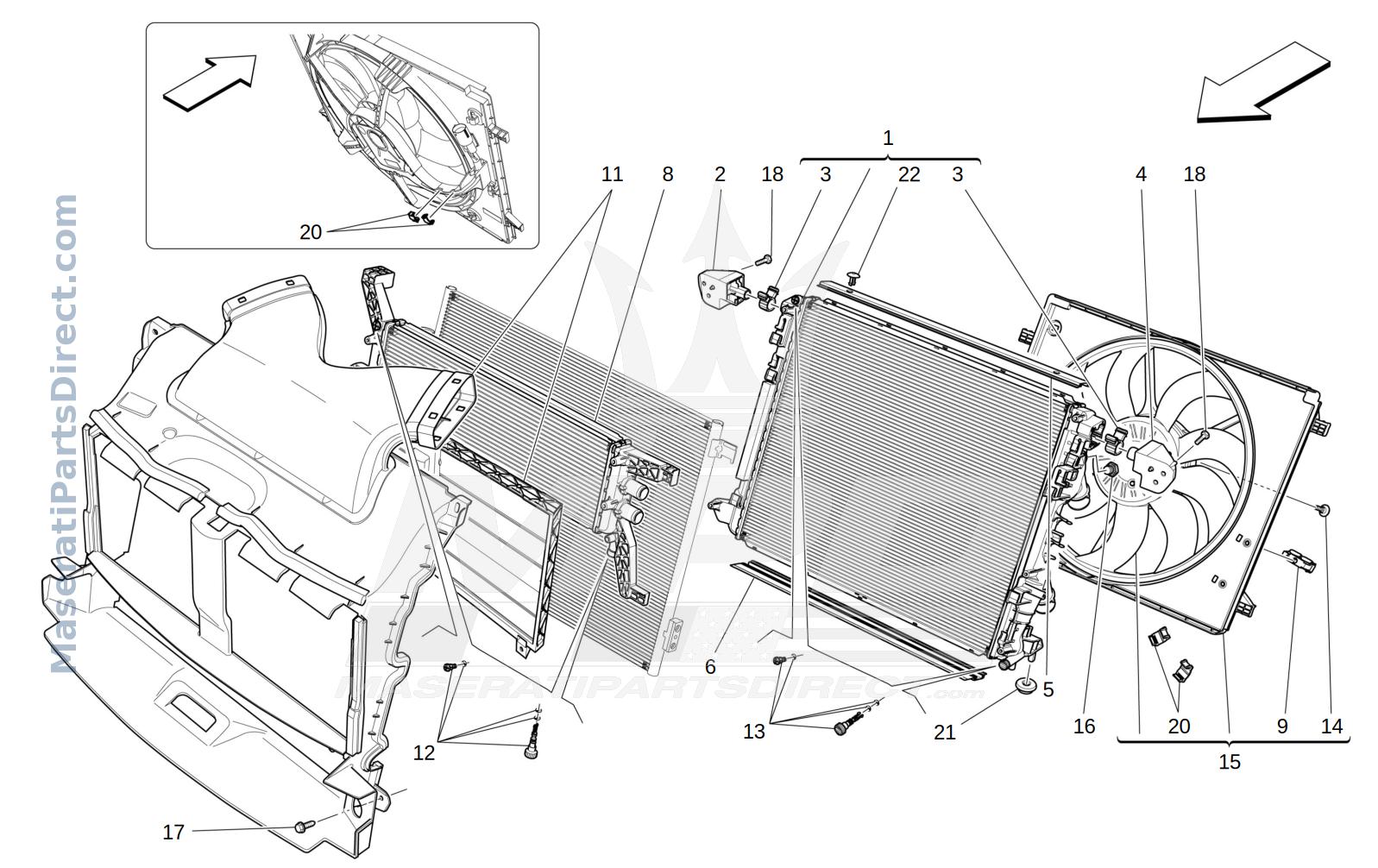 01.70 - 2 - COOLING: AIR RADIATORS AND DUCTS Diagram