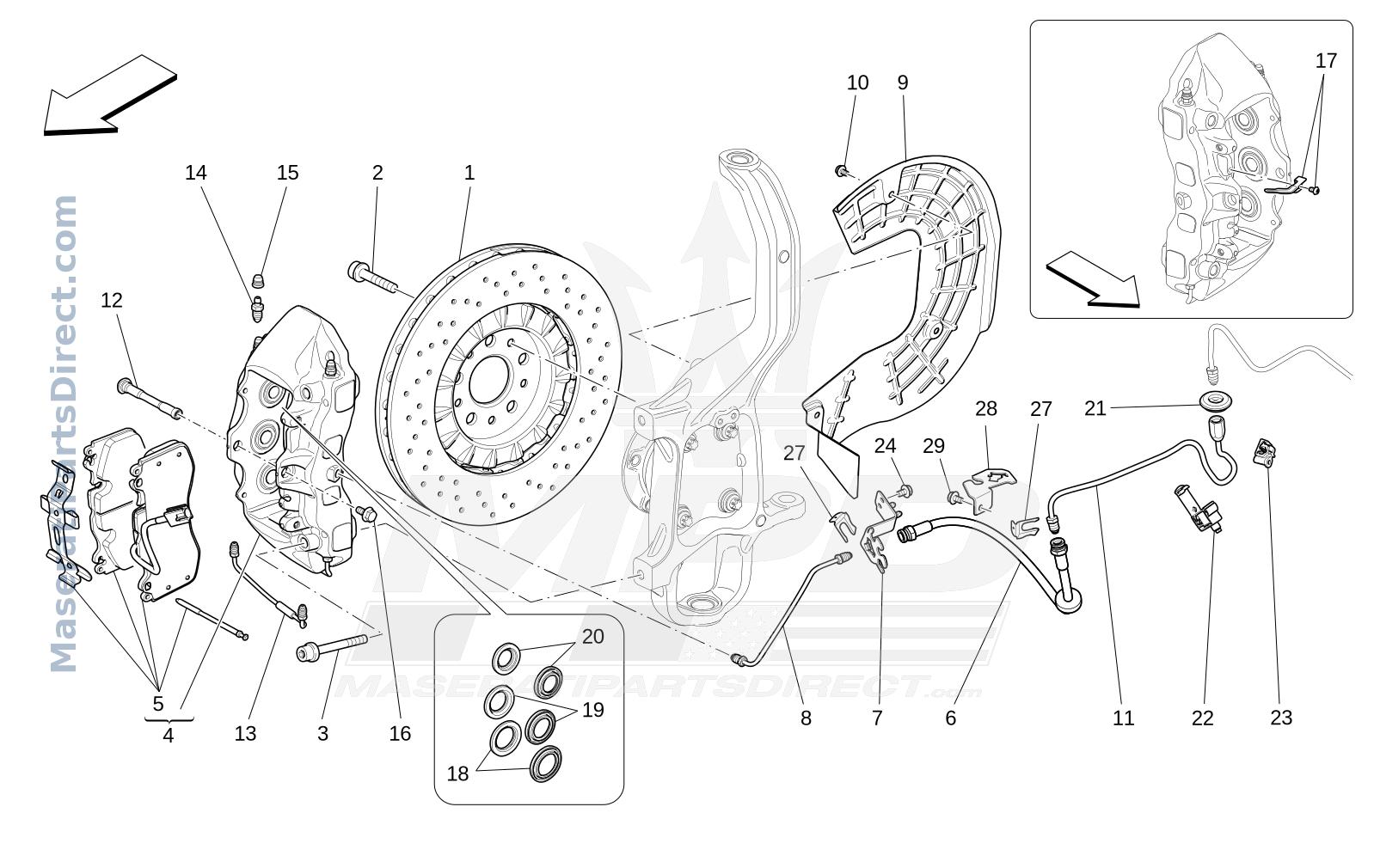 04.10 - 1 - BRAKING DEVICES ON FRONT WHEELS Diagram