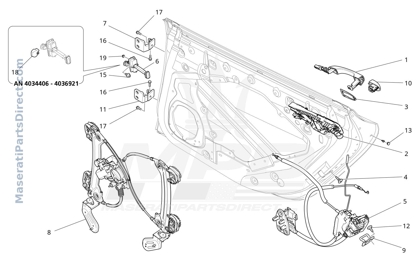 09.33 - 4 - REAR DOORS: MECHANISMS Diagram